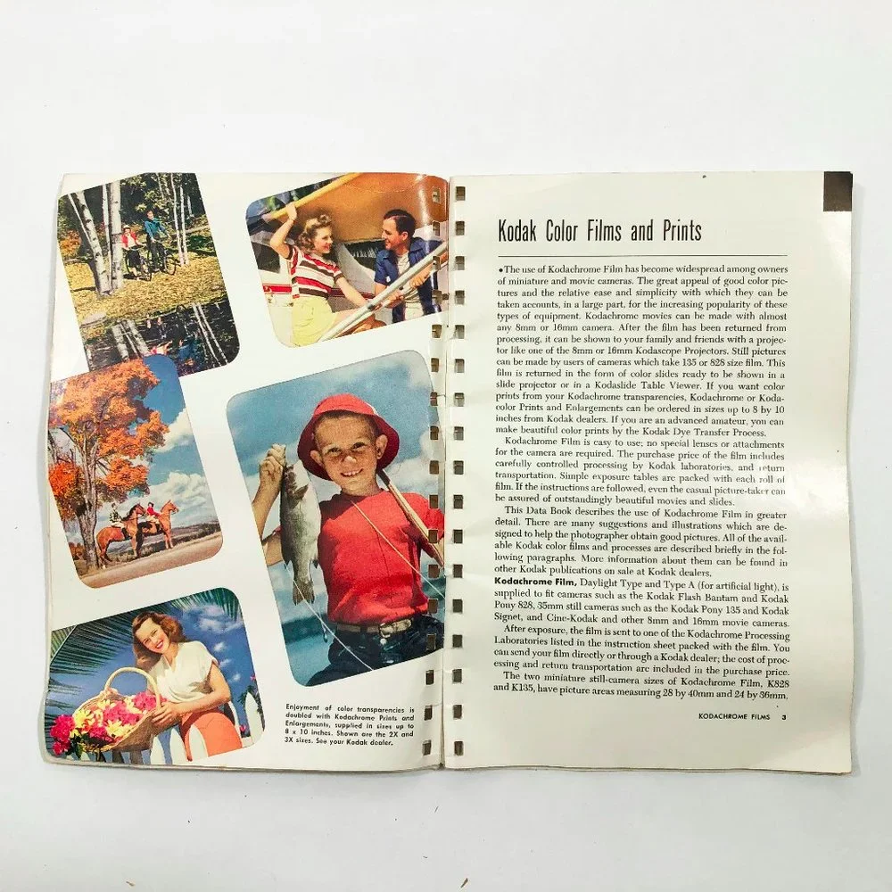 Kodachrome Films Kodak Data Book for Miniature & Movie Cameras 5th Edition